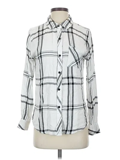 Pre-owned Rails Long Sleeve Button Down Shirt In Silver