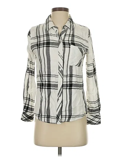 Pre-owned Rails Long Sleeve Button Down Shirt In Silver