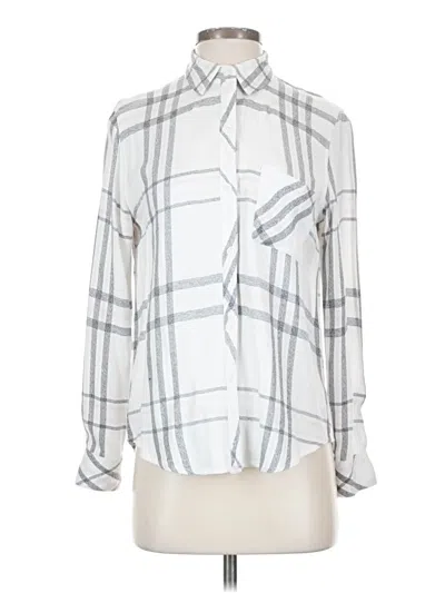 Pre-owned Rails Long Sleeve Button Down Shirt In Silver