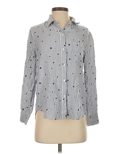 Pre-owned Rails Long Sleeve Button Down Shirt In Silver