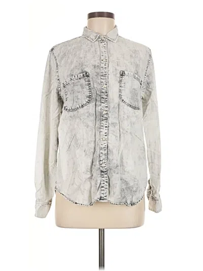 Pre-owned Rails Long Sleeve Button Down Shirt In Silver