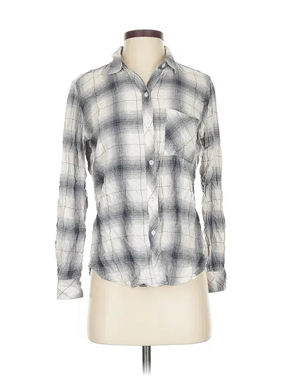 Pre-owned Rails Long Sleeve Button Down Shirt In Silver