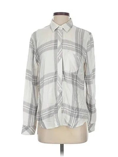 Pre-owned Rails Long Sleeve Button Down Shirt In Silver