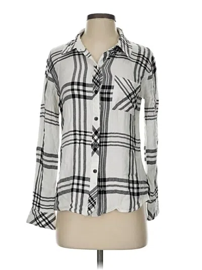 Pre-owned Rails Long Sleeve Button Down Shirt In Silver