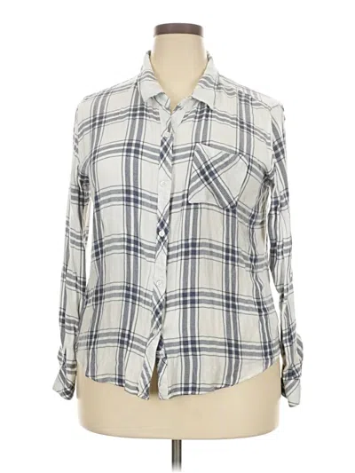 Pre-owned Rails Long Sleeve Button Down Shirt In Silver