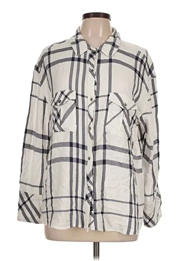 Pre-owned Rails Long Sleeve Button Down Shirt In Silver