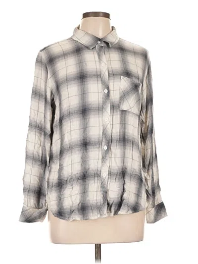 Pre-owned Rails Long Sleeve Button Down Shirt In Silver
