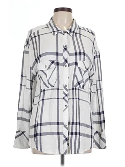Pre-owned Rails Long Sleeve Button Down Shirt In Silver