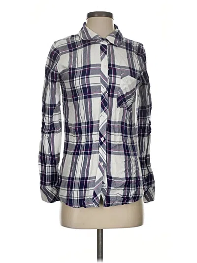 Pre-owned Rails Long Sleeve Button Down Shirt In Silver