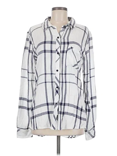 Pre-owned Rails Long Sleeve Button Down Shirt In Silver