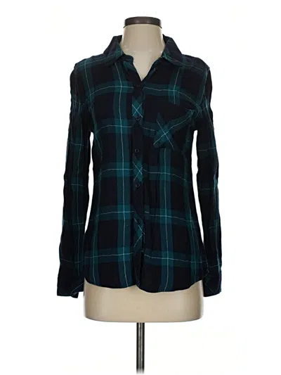 Pre-owned Rails Long Sleeve Button Down Shirt In Teal