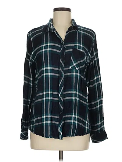 Pre-owned Rails Long Sleeve Button Down Shirt In Teal