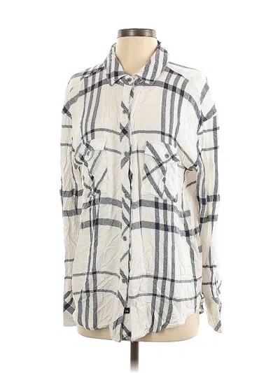 Pre-owned Rails Long Sleeve Button Down Shirt In White