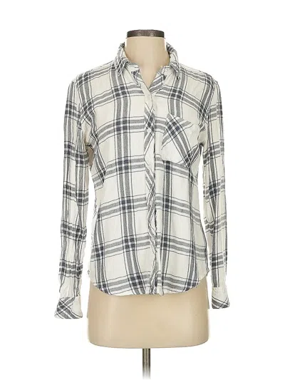 Pre-owned Rails Long Sleeve Button Down Shirt In White