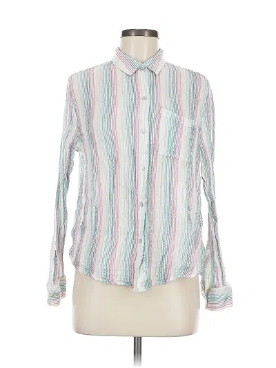 Pre-owned Rails Long Sleeve Button Down Shirt In White