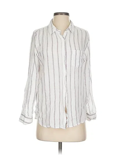 Pre-owned Rails Long Sleeve Button Down Shirt In White