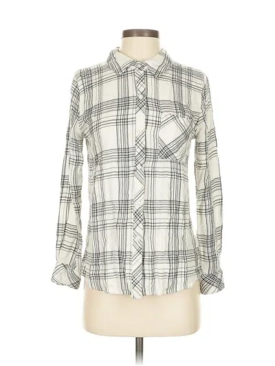 Pre-owned Rails Long Sleeve Button Down Shirt In White