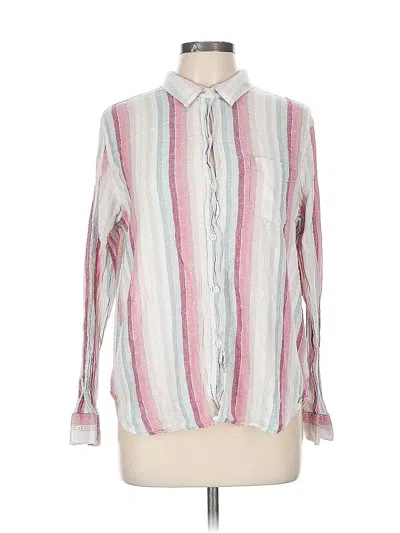 Pre-owned Rails Long Sleeve Button Down Shirt In White