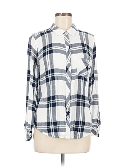 Pre-owned Rails Long Sleeve Button Down Shirt In White