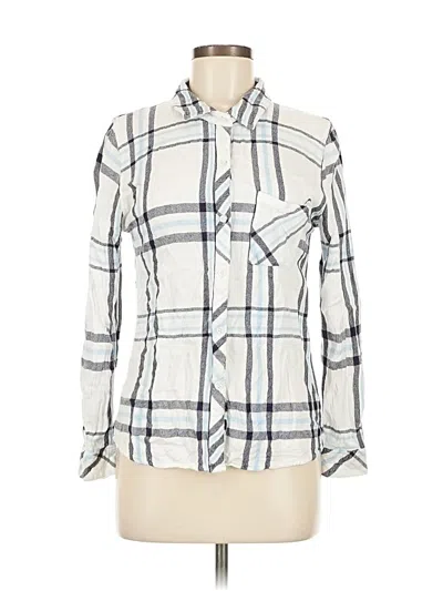 Pre-owned Rails Long Sleeve Button Down Shirt In White