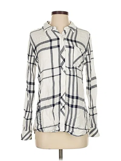 Pre-owned Rails Long Sleeve Button Down Shirt In White