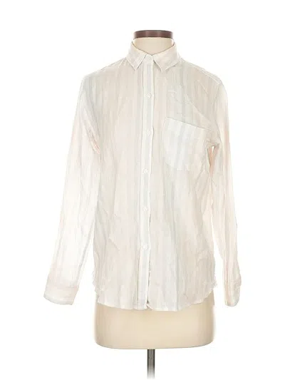 Pre-owned Rails Long Sleeve Button Down Shirt In White