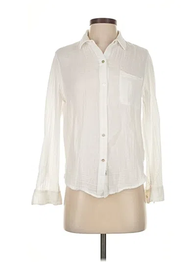 Pre-owned Rails Long Sleeve Button Down Shirt In White