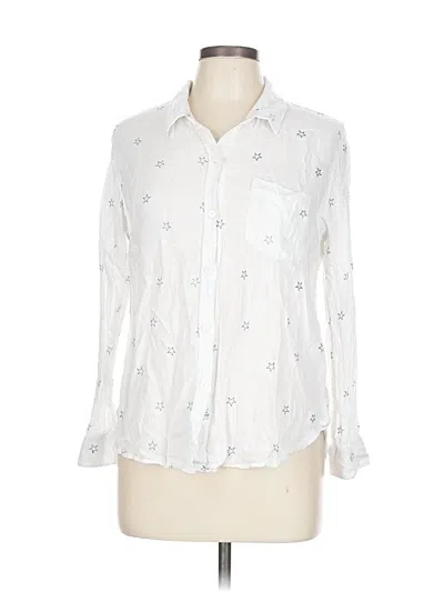 Pre-owned Rails Long Sleeve Button Down Shirt In White