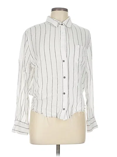 Pre-owned Rails Long Sleeve Button Down Shirt In White