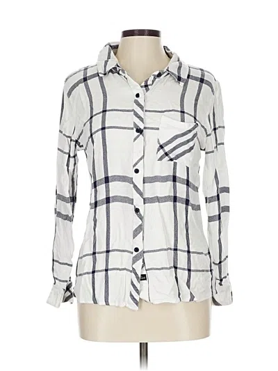 Pre-owned Rails Long Sleeve Button Down Shirt In White