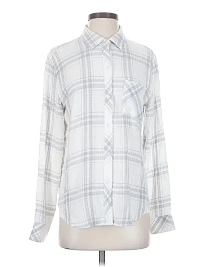 Pre-owned Rails Long Sleeve Button Down Shirt In White