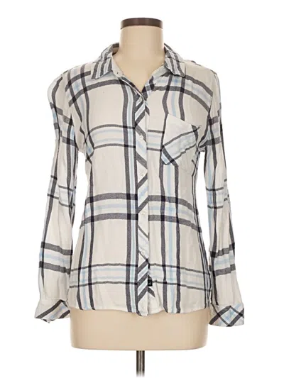 Pre-owned Rails Long Sleeve Button Down Shirt In White