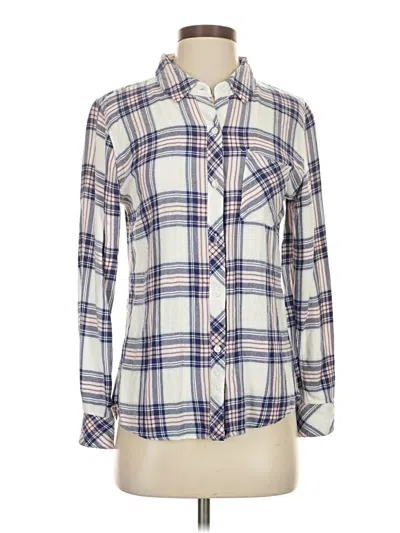 Pre-owned Rails Long Sleeve Button Down Shirt In White