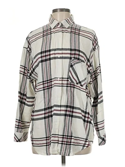 Pre-owned Rails Long Sleeve Button Down Shirt In White
