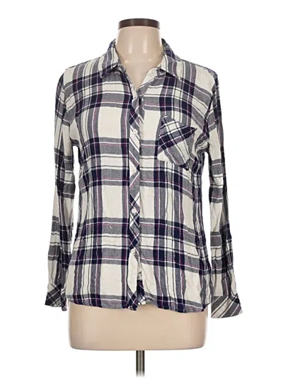 Pre-owned Rails Long Sleeve Button Down Shirt In White