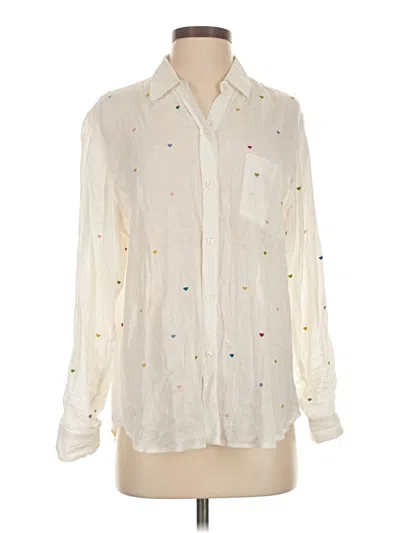 Pre-owned Rails Long Sleeve Button Down Shirt In White