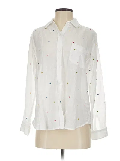 Pre-owned Rails Long Sleeve Button Down Shirt In White