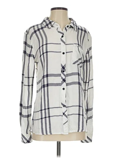 Pre-owned Rails Long Sleeve Button Down Shirt In White