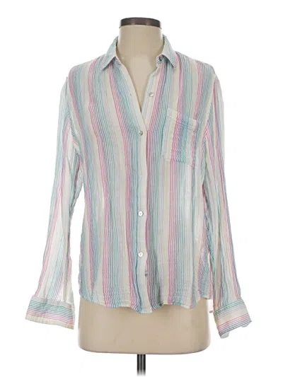 Pre-owned Rails Long Sleeve Button Down Shirt In White