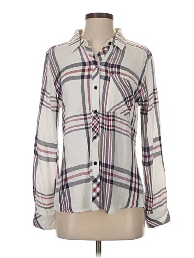 Pre-owned Rails Long Sleeve Button Down Shirt In White