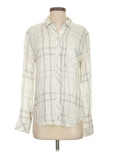 Pre-owned Rails Long Sleeve Button Down Shirt In White