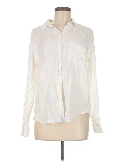 Pre-owned Rails Long Sleeve Button Down Shirt In White