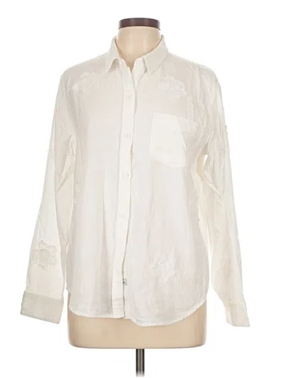 Pre-owned Rails Long Sleeve Button Down Shirt In White