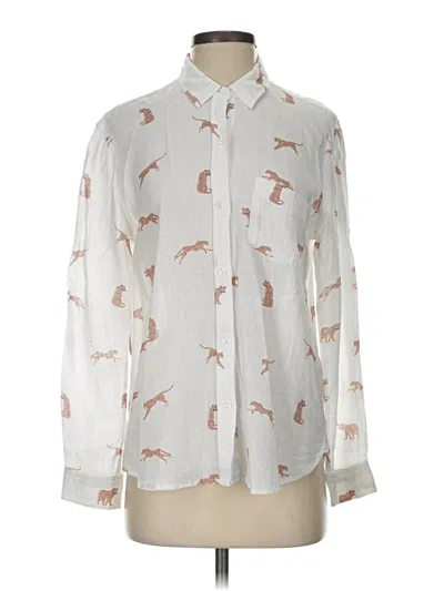 Pre-owned Rails Long Sleeve Button Down Shirt In White