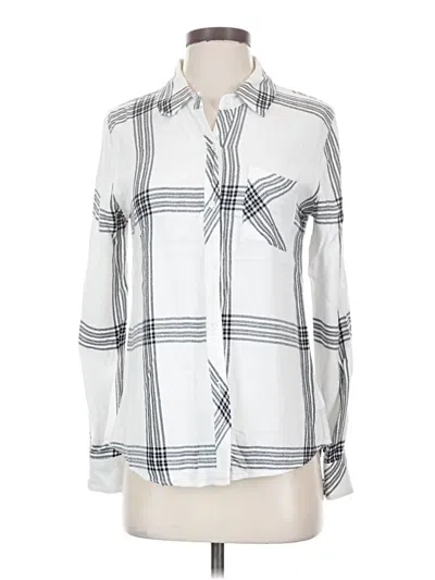 Pre-owned Rails Long Sleeve Button Down Shirt In White