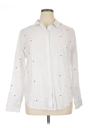 Pre-owned Rails Long Sleeve Button Down Shirt In White