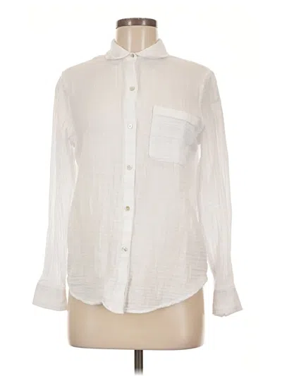 Pre-owned Rails Long Sleeve Button Down Shirt In White