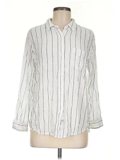 Pre-owned Rails Long Sleeve Button Down Shirt In White