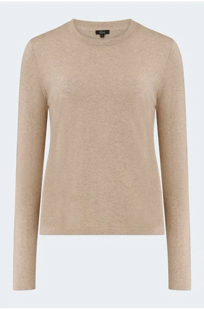 Rails Long Sleeve Cotton Cashmere Tee In Heather Oat In Neutral