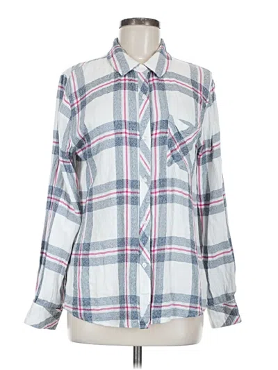 Pre-owned Rails Long Sleeve Henley Shirt In Silver